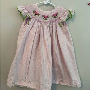 Classic Whimsy Smocked Watermelon Dress